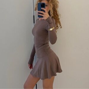 Oh Polly Long Sleeve Midi Dress